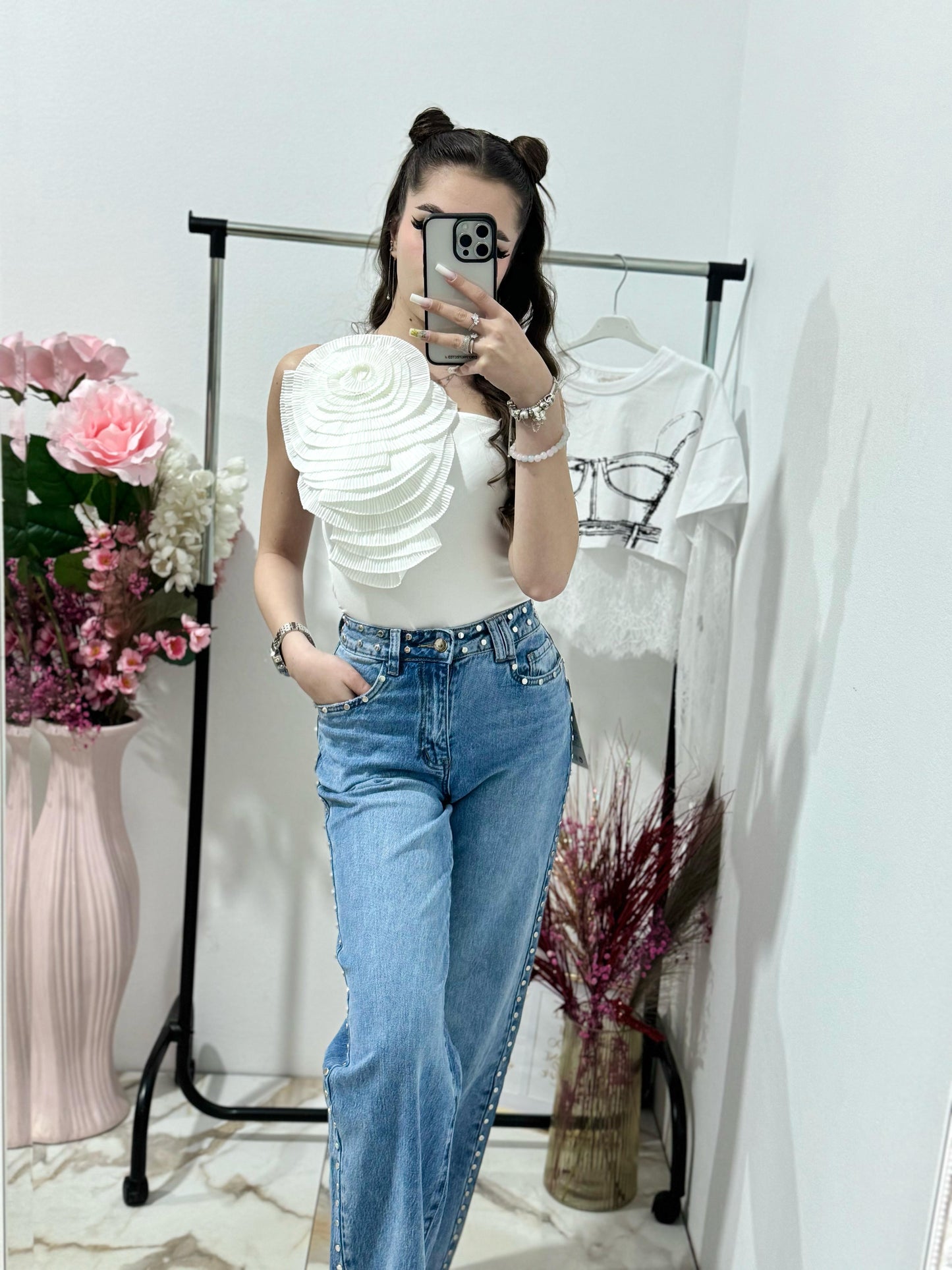 Blugi wide leg Claude