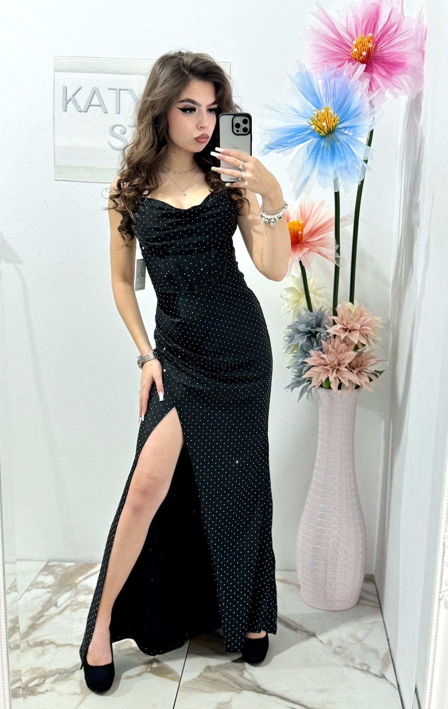 Rochie lunga neagra Laura