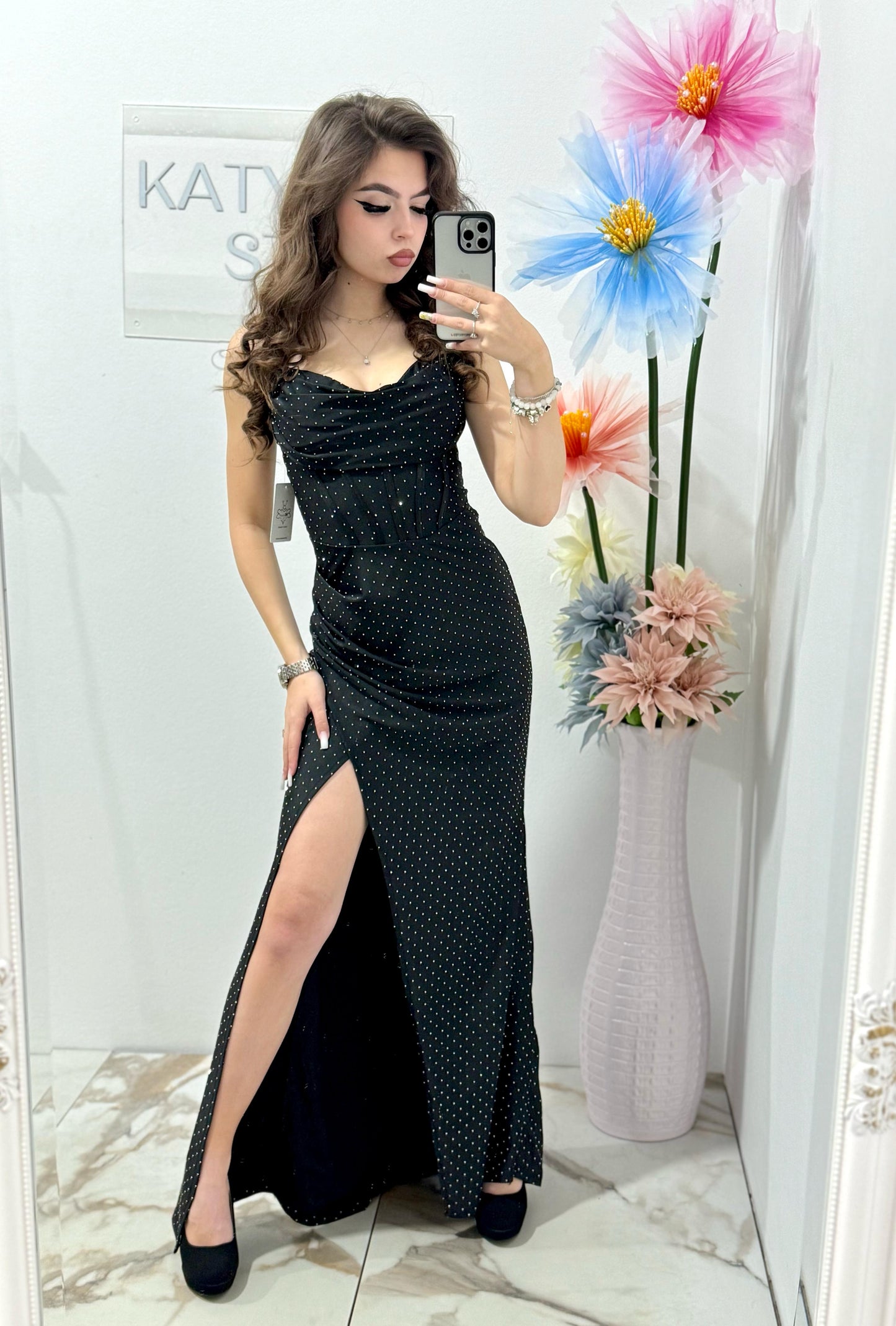 Rochie lunga neagra Laura