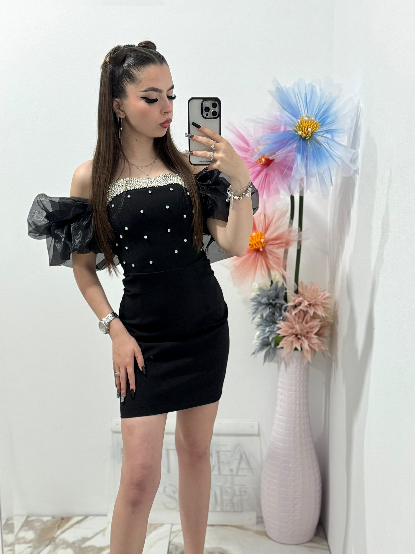 Rochie scurta neagra Clarisse