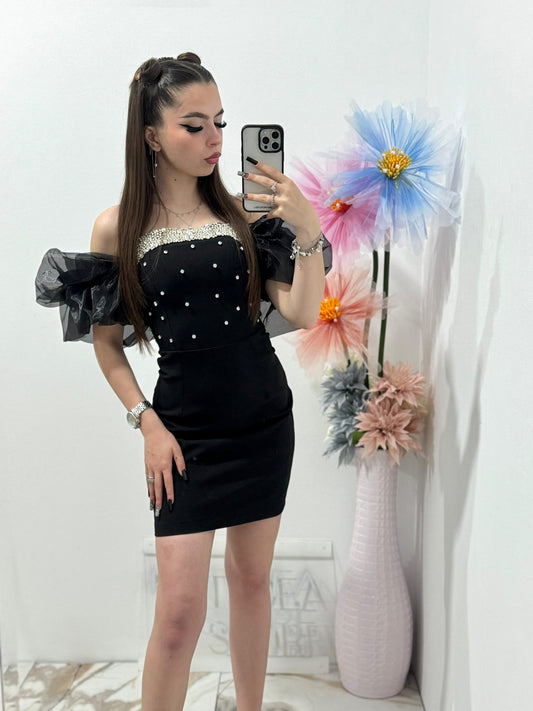 Rochie scurta neagra Clarisse