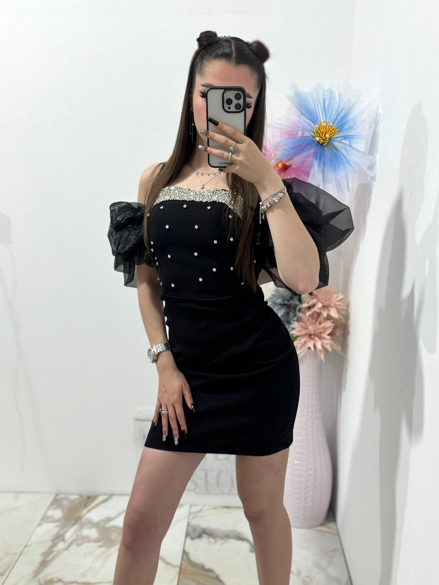Rochie scurta neagra Clarisse