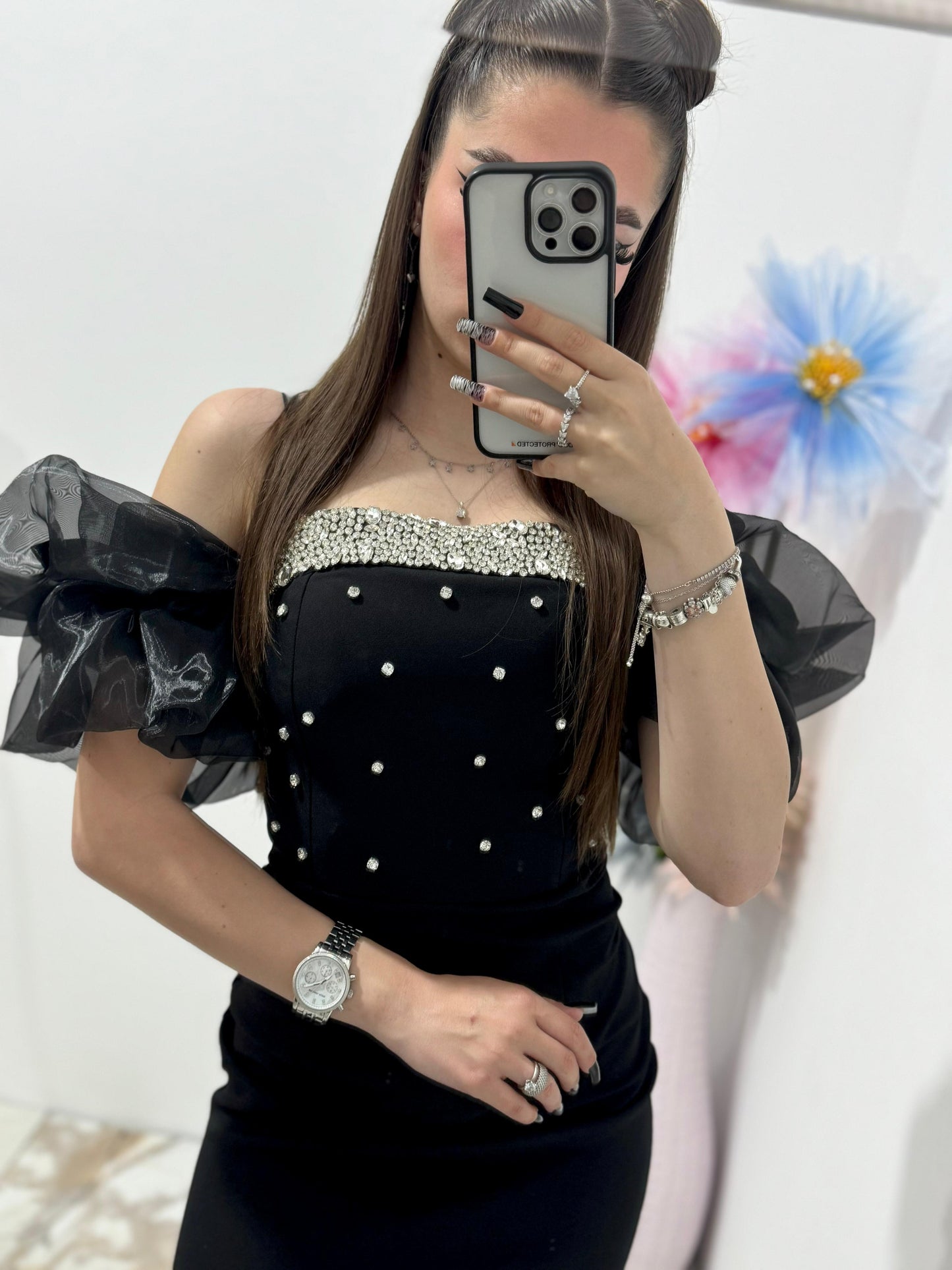 Rochie scurta neagra Clarisse