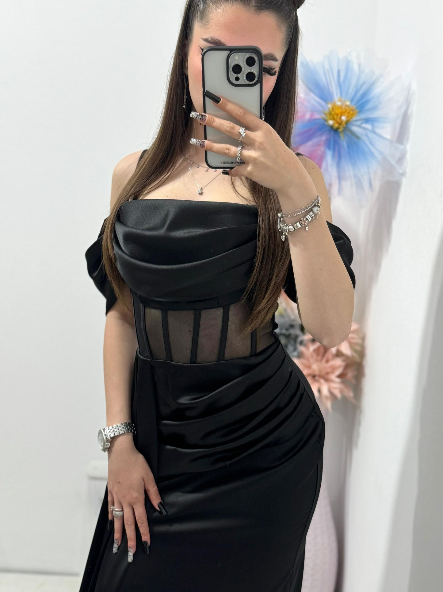 Rochie lunga neagra Adette