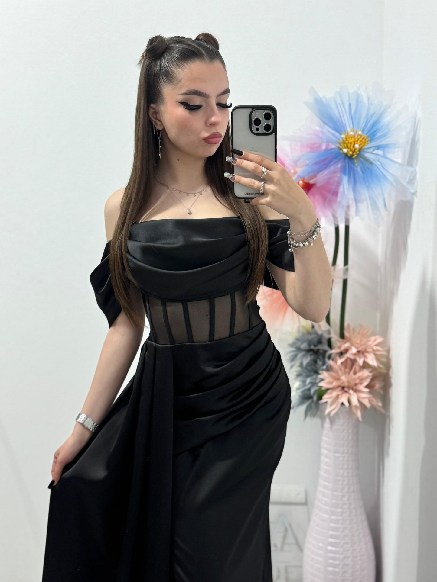 Rochie lunga neagra Adette