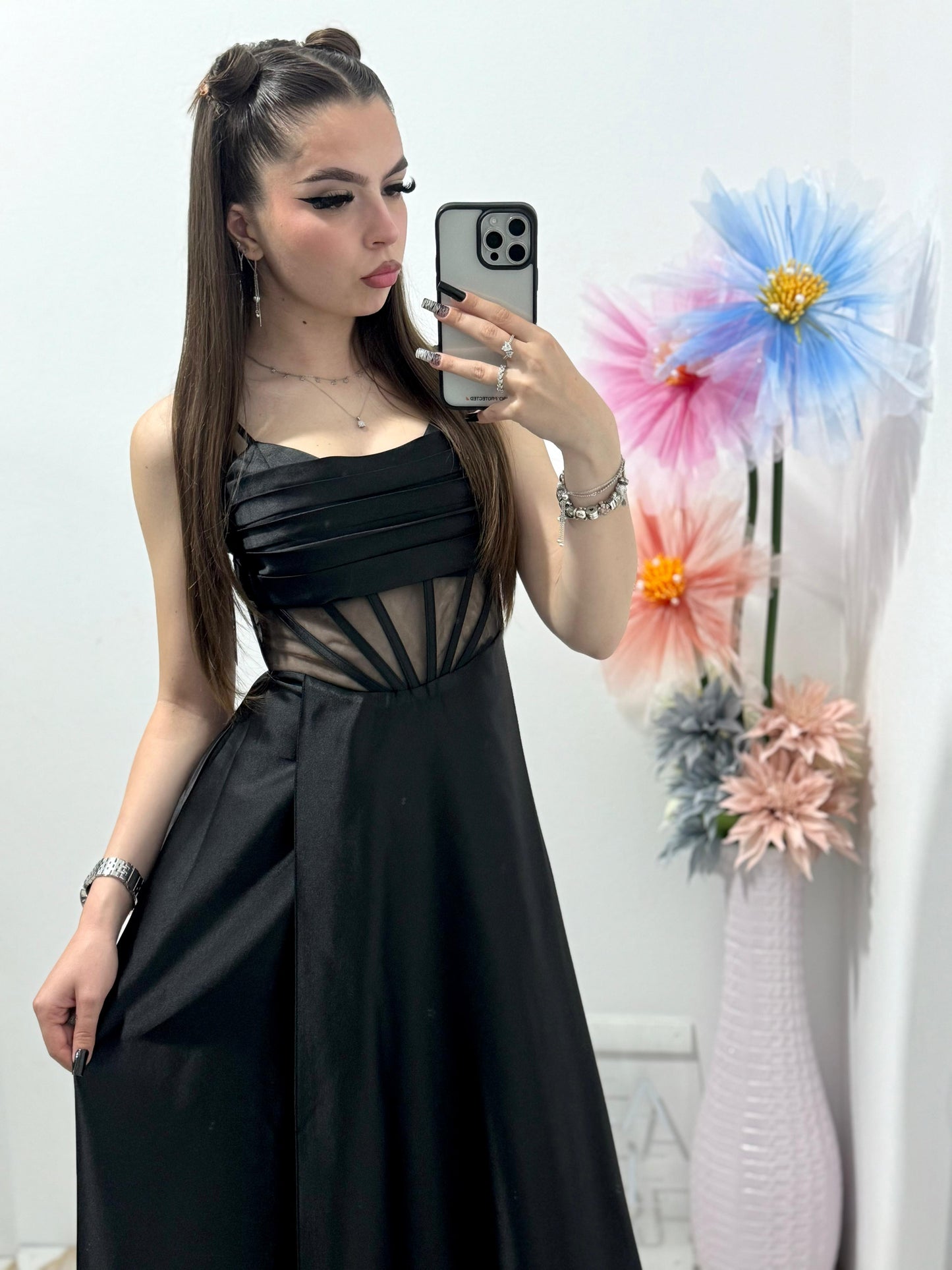 Rochie lunga neagra Afrodita