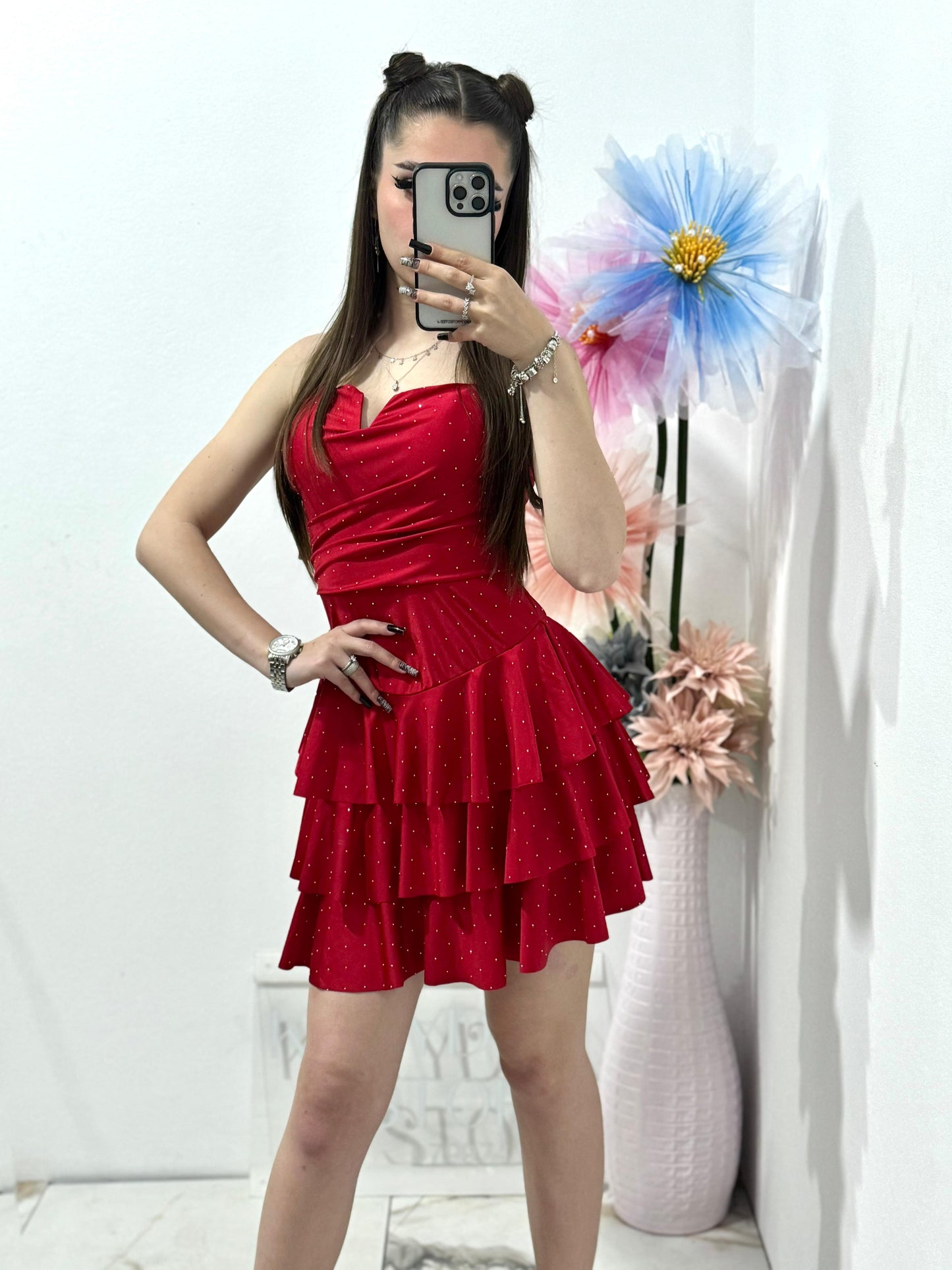 Rochie eleganta Roșie Zonia