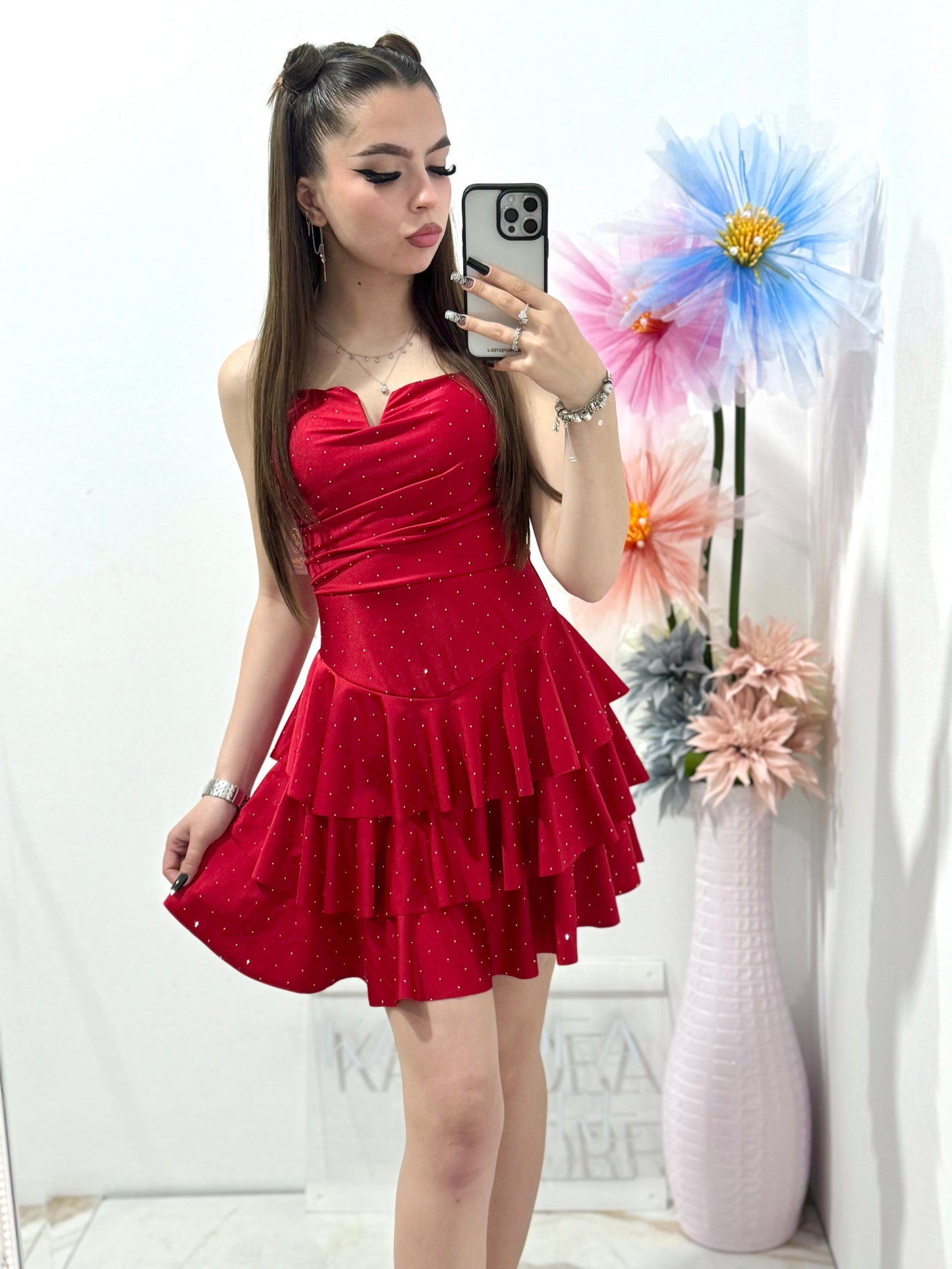 Rochie eleganta Roșie Zonia