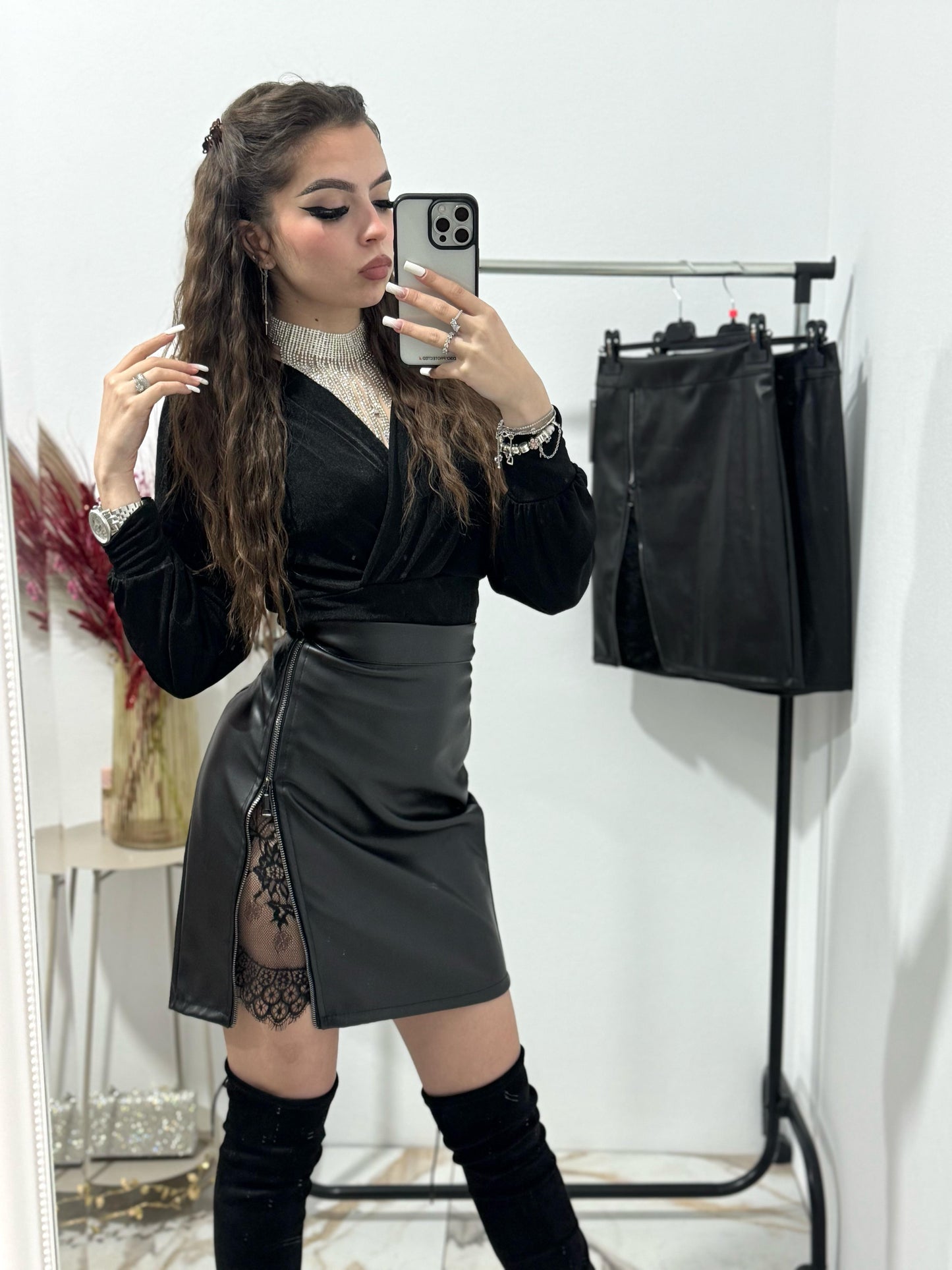 Fusta Imitatie Piele Lorenna