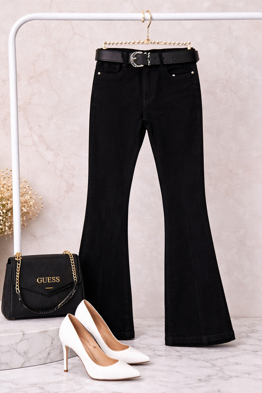 Blugi negri evazati Catrice 98068