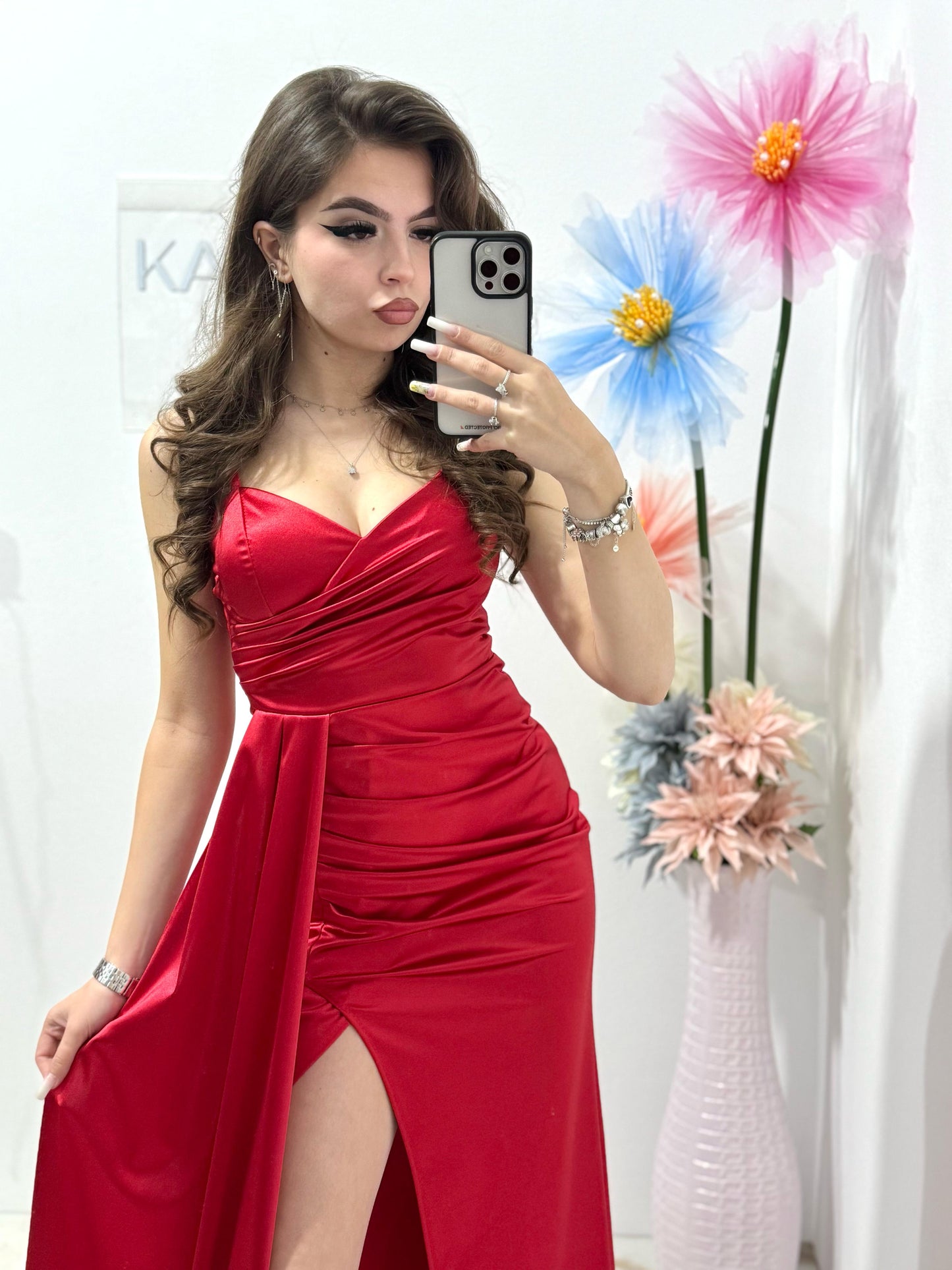 Rochie eleganta rosie Monique