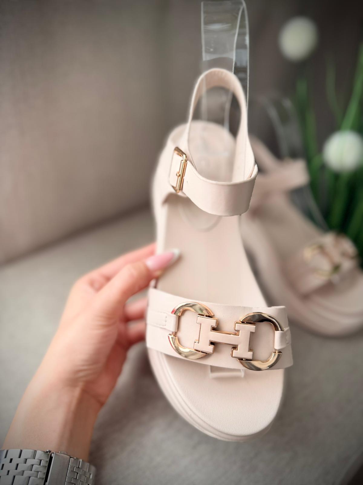 Sandale beige Sandra