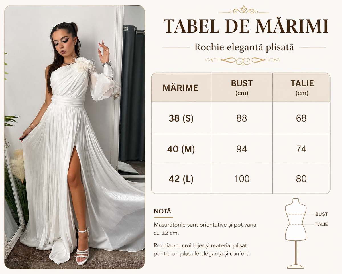 Rochie elegantă alba VICTORIA