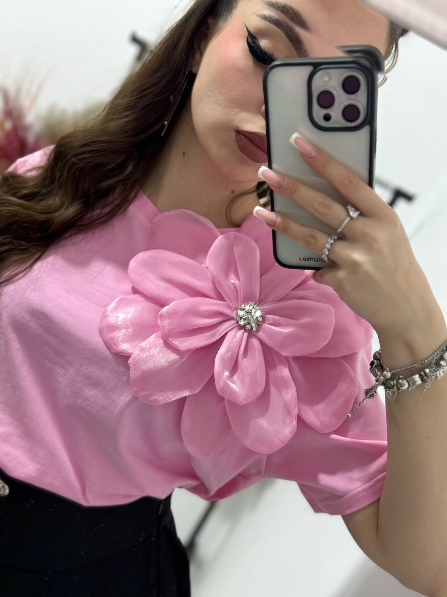 Tricou cu floare 3D Anastasia
