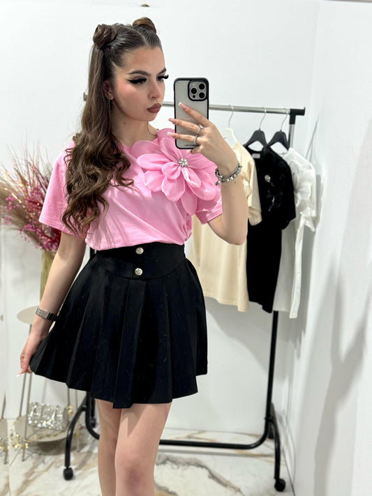 Tricou cu floare 3D Anastasia