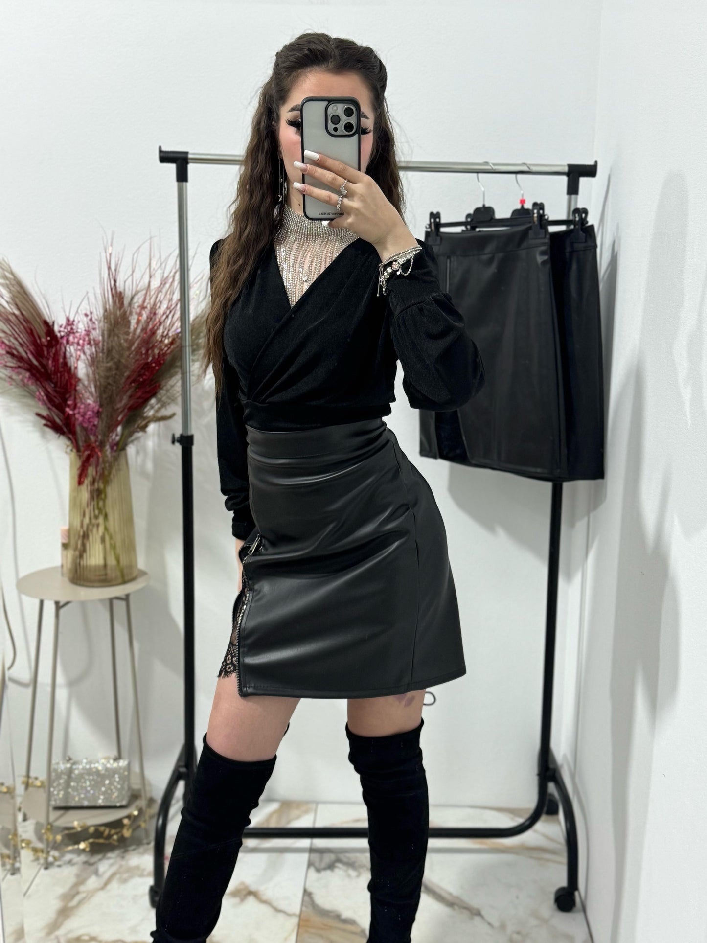 Fusta Imitatie Piele Lorenna