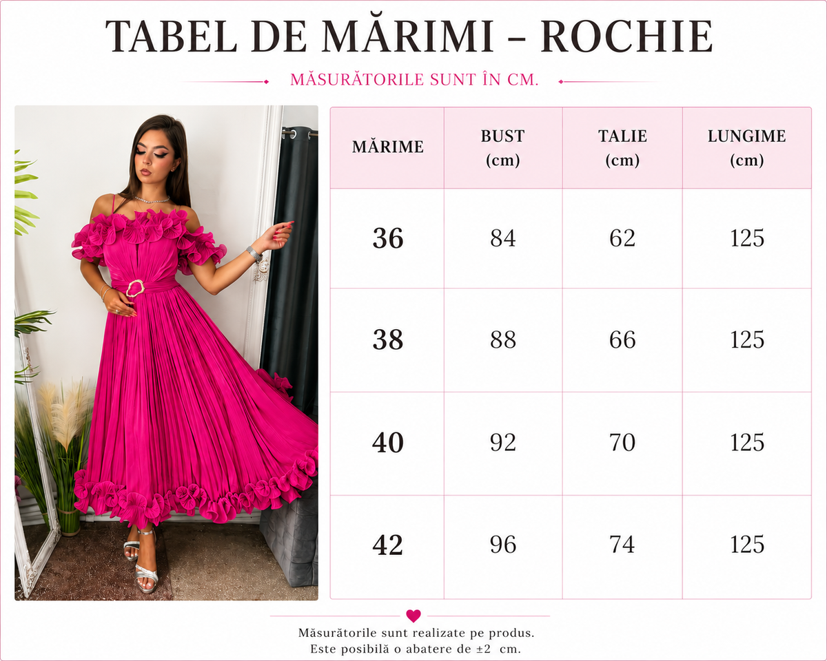 Rochie eleganta fucsia Paulinne