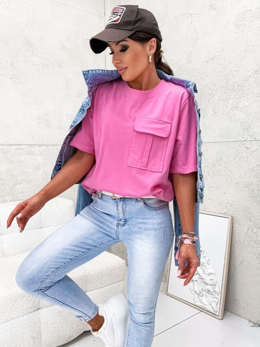 Tricou roz Andra