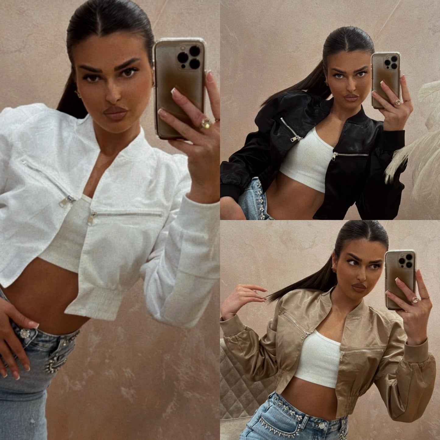 Geaca crop Vanessa