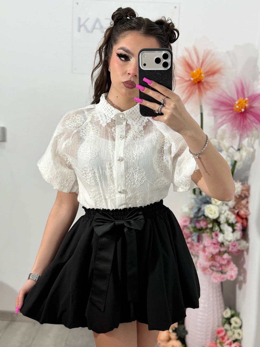 Cămașă elegantă ANAIS alba