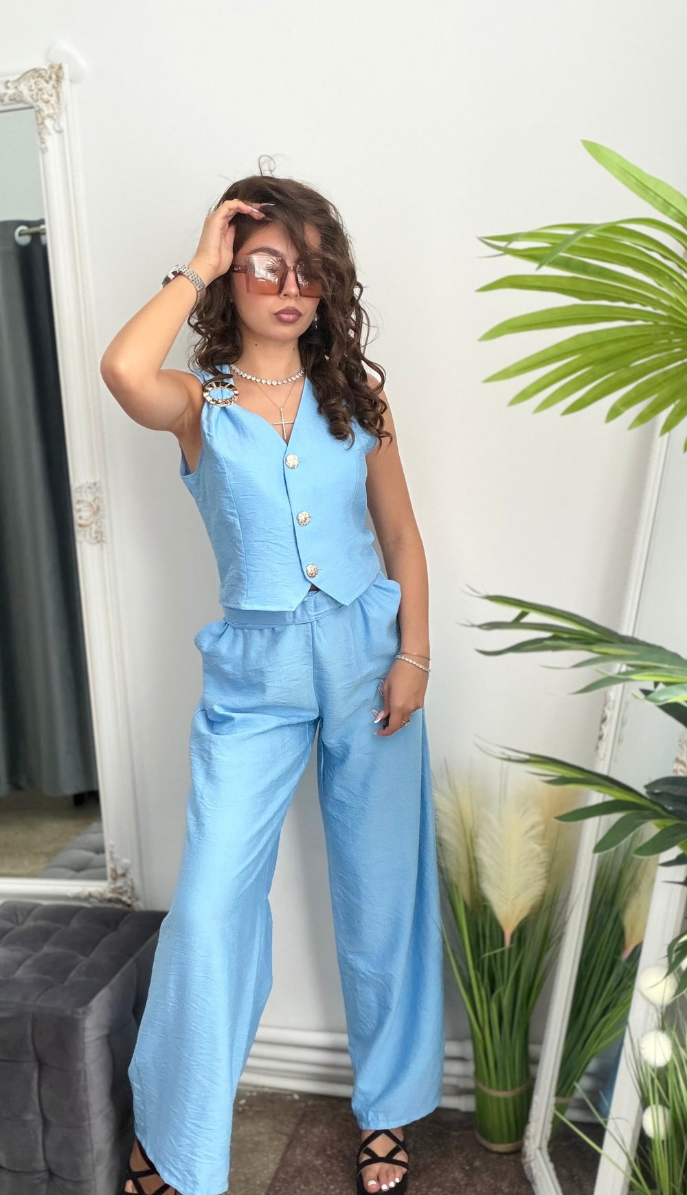 Compleu din in ELEGANCE blue