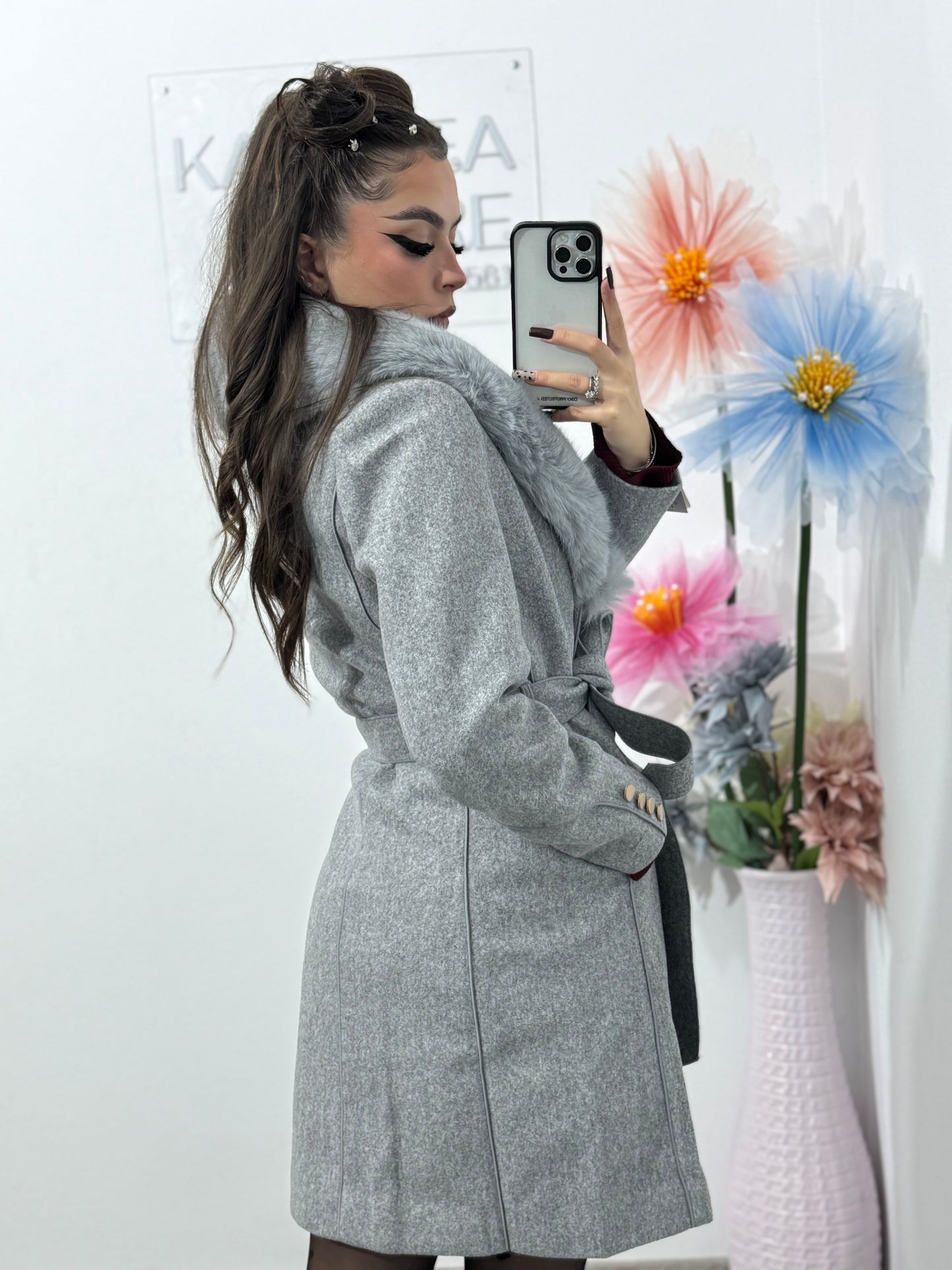 Palton damă gri Helen