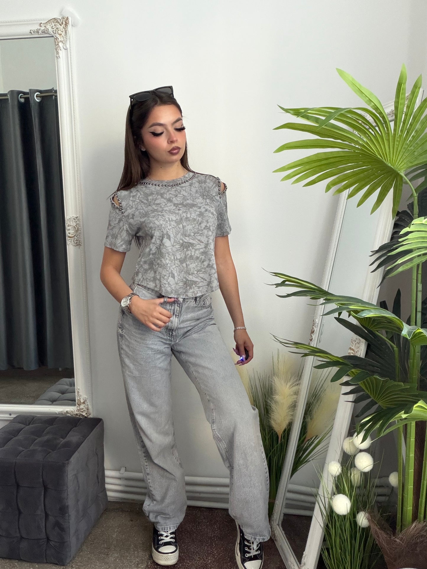 Tricou gri TANYA