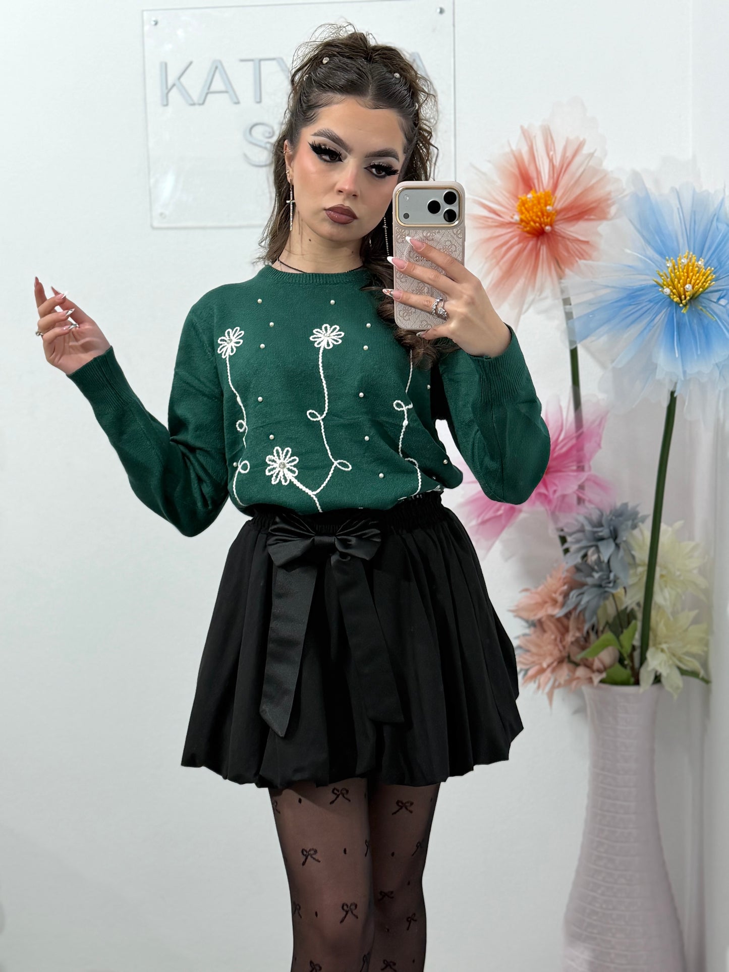 Bluză cu inserții albe FIONA