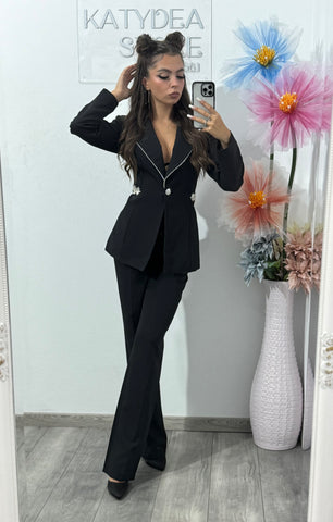 Costum elegant negru Brianna
