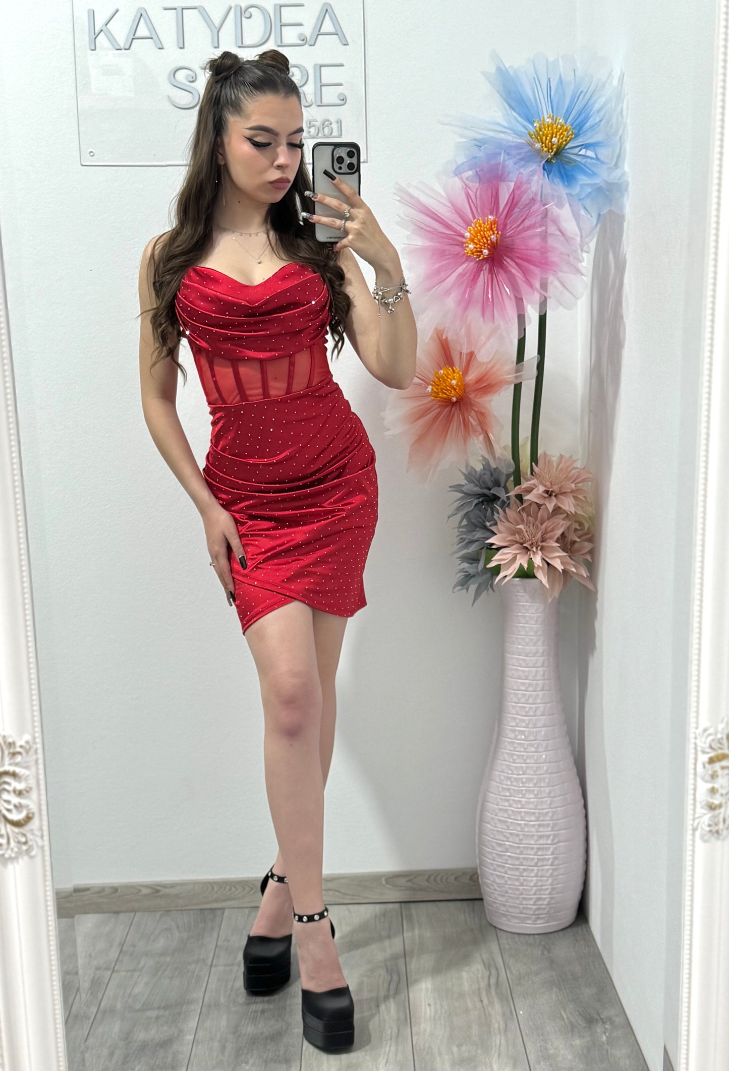 Rochie cu corset și cristale Mary
