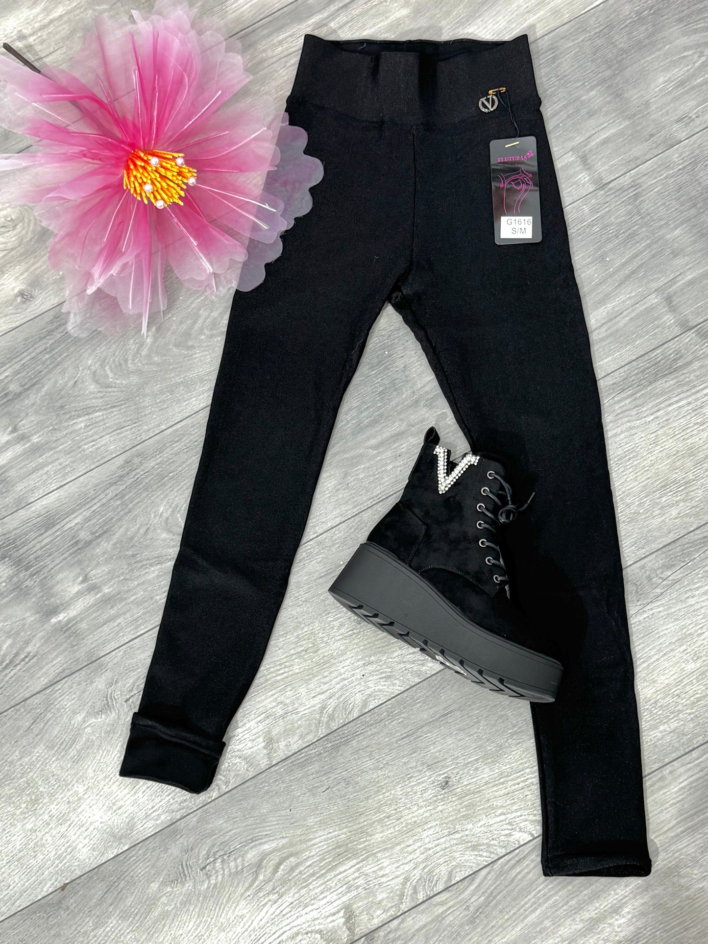 Colanți lucioși cu blăniță Delia