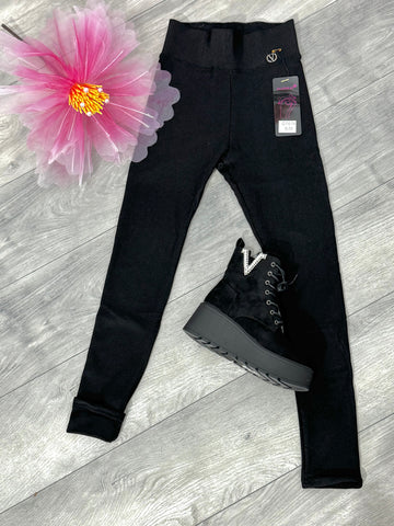 Colanți lucioși cu blăniță Delia