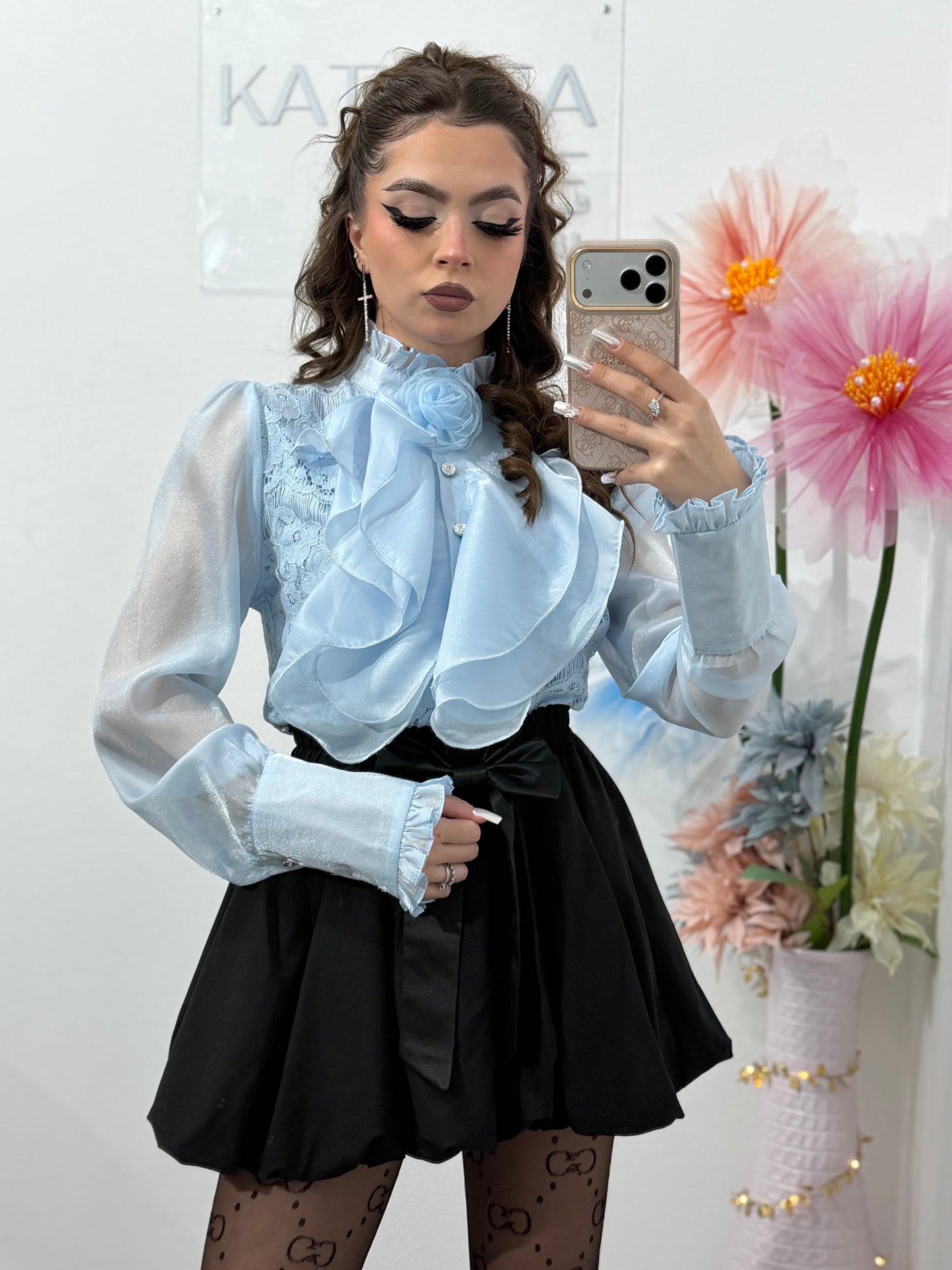 Cămașă elegantă din dantelă PRINCESS