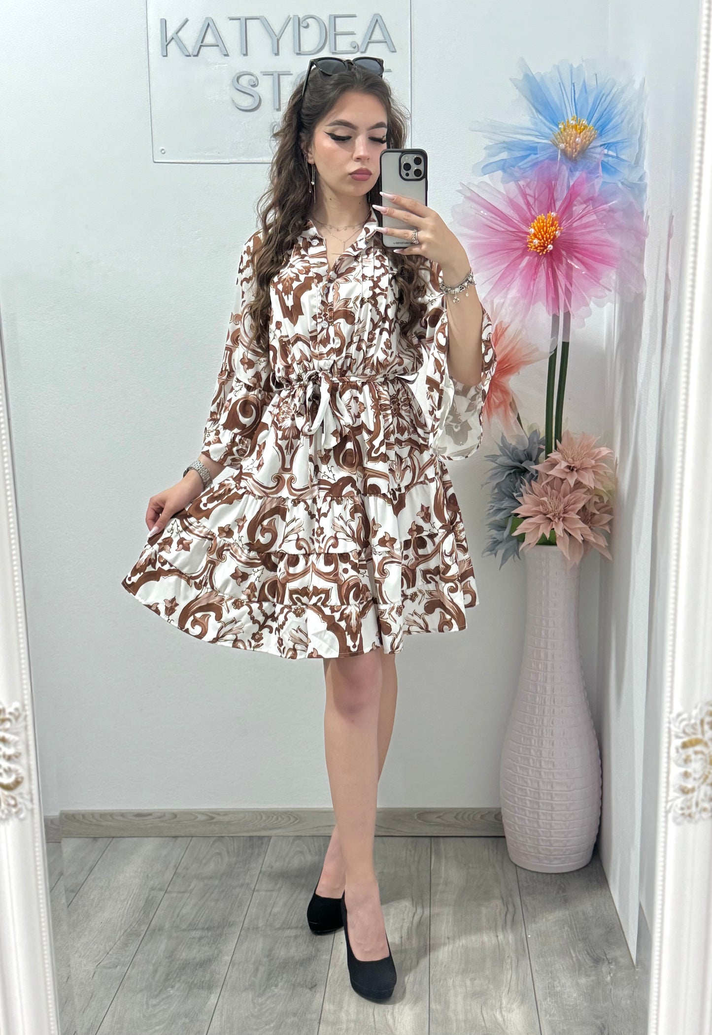 Rochie casual brown Maya