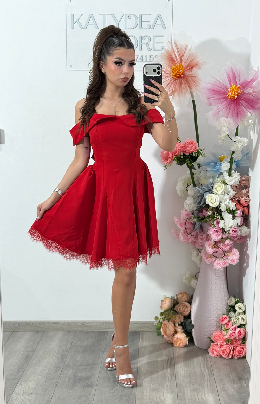 Rochie roșie Clary