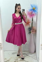 Rochie elegantă fucsia Adria