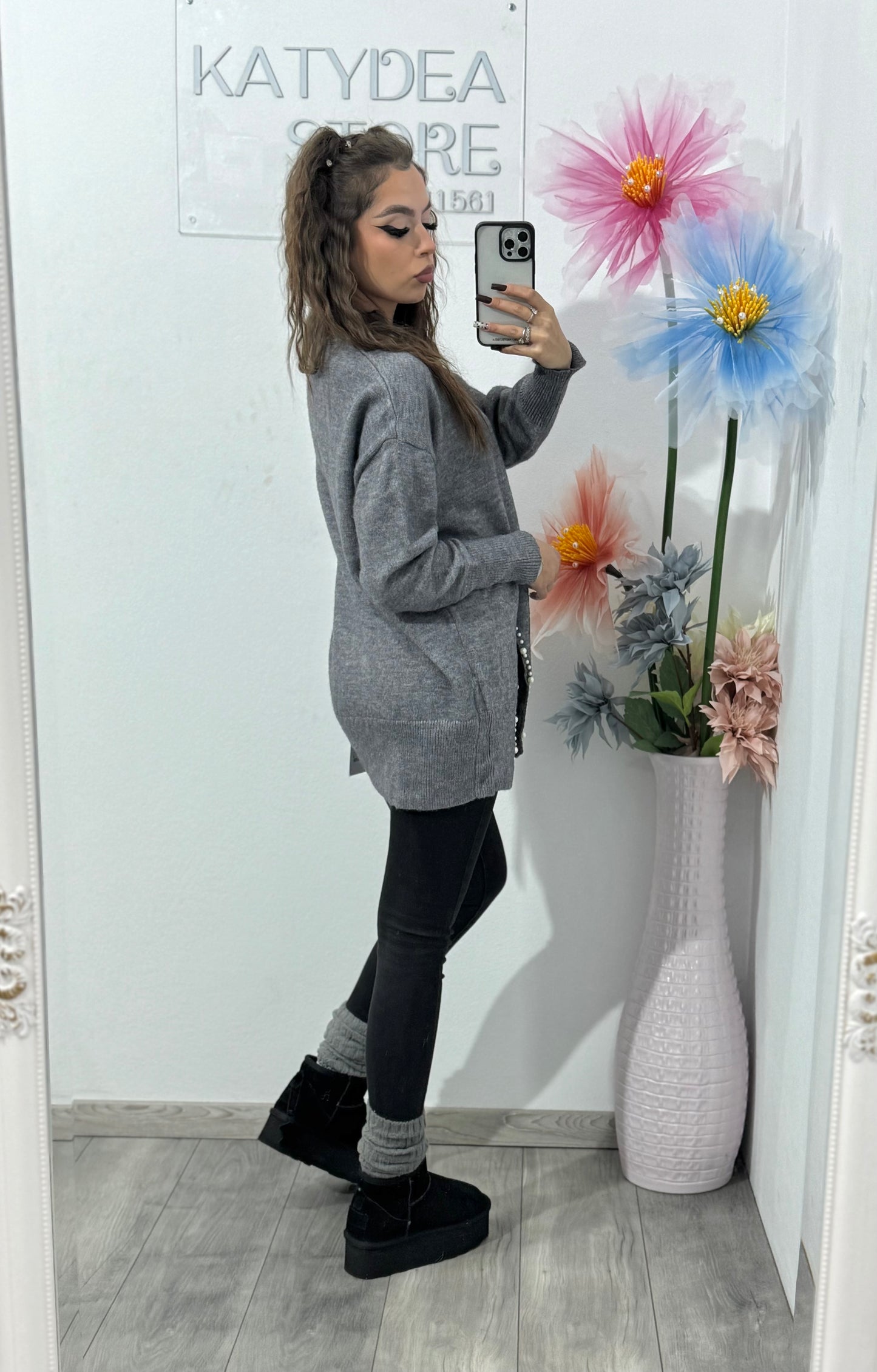 Pulover cu perle Dianna