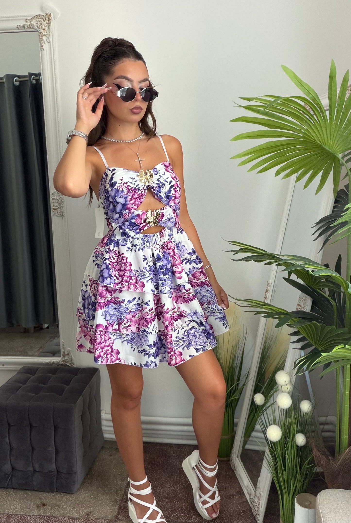 Rochie purple FLOWER