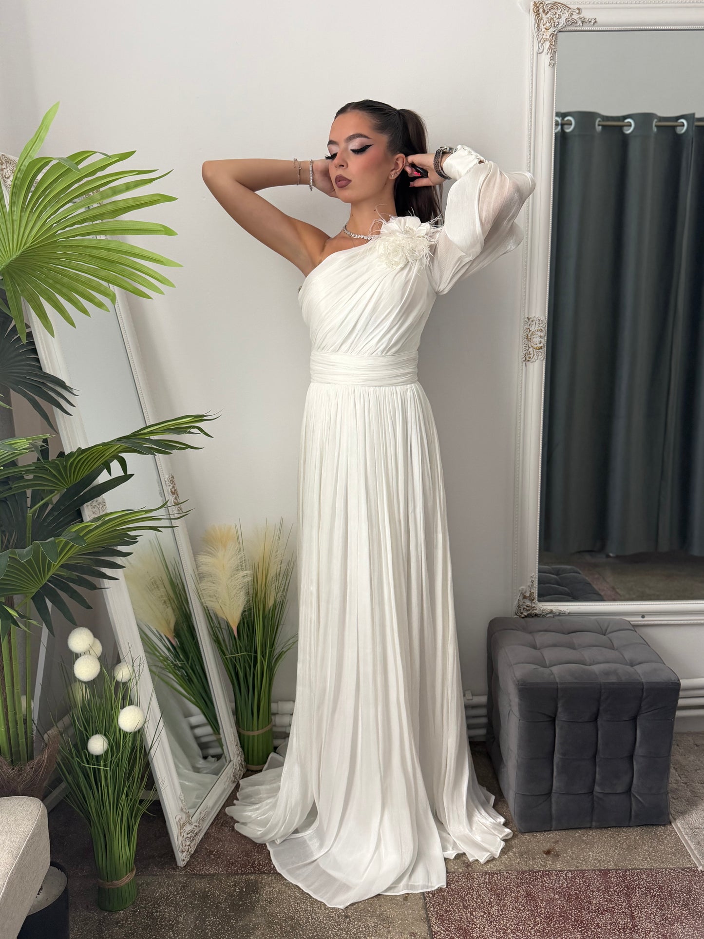 Rochie elegantă alba VICTORIA