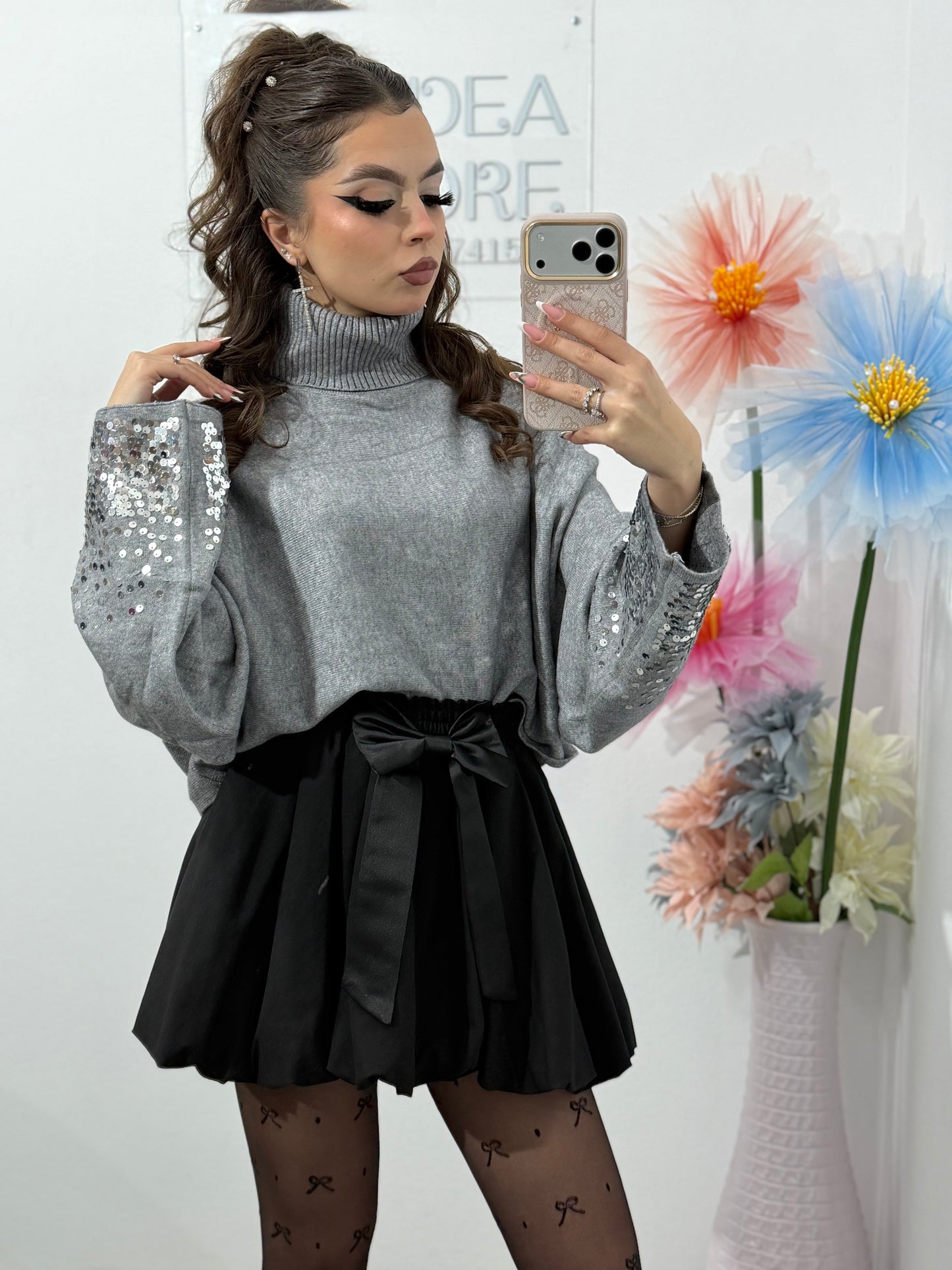 Pulover cu paiete KARLA