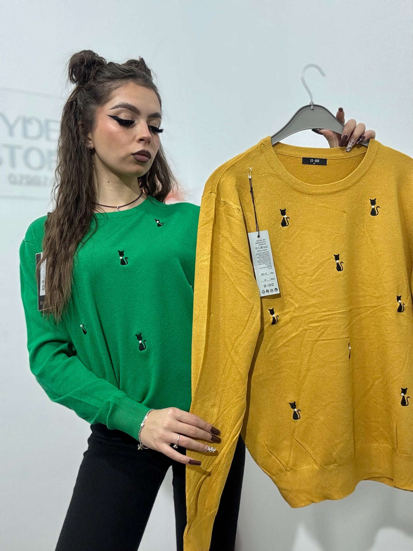 Bluză din tricot cu pisicuță NATALIA