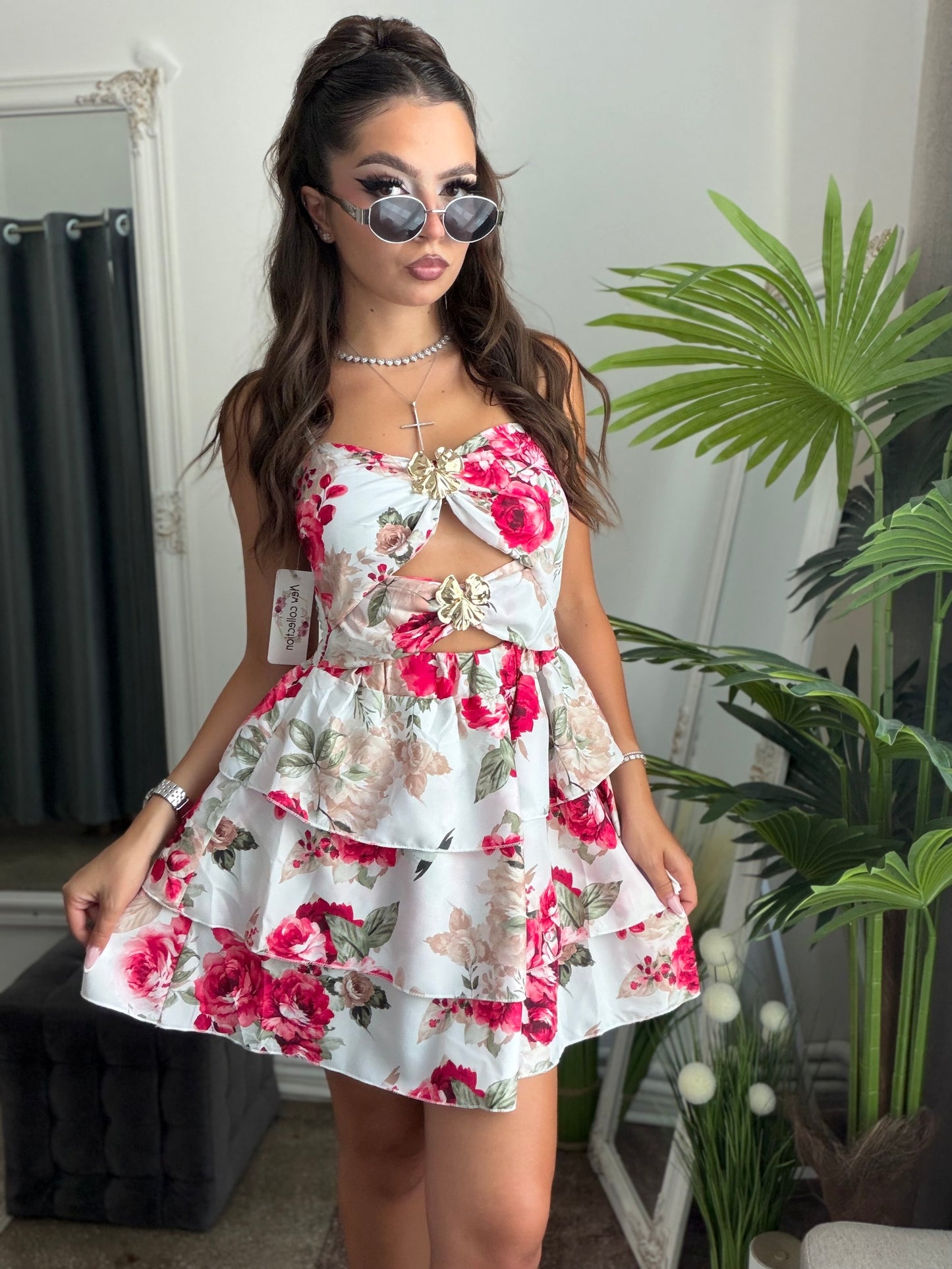 Rochie red FLOWER