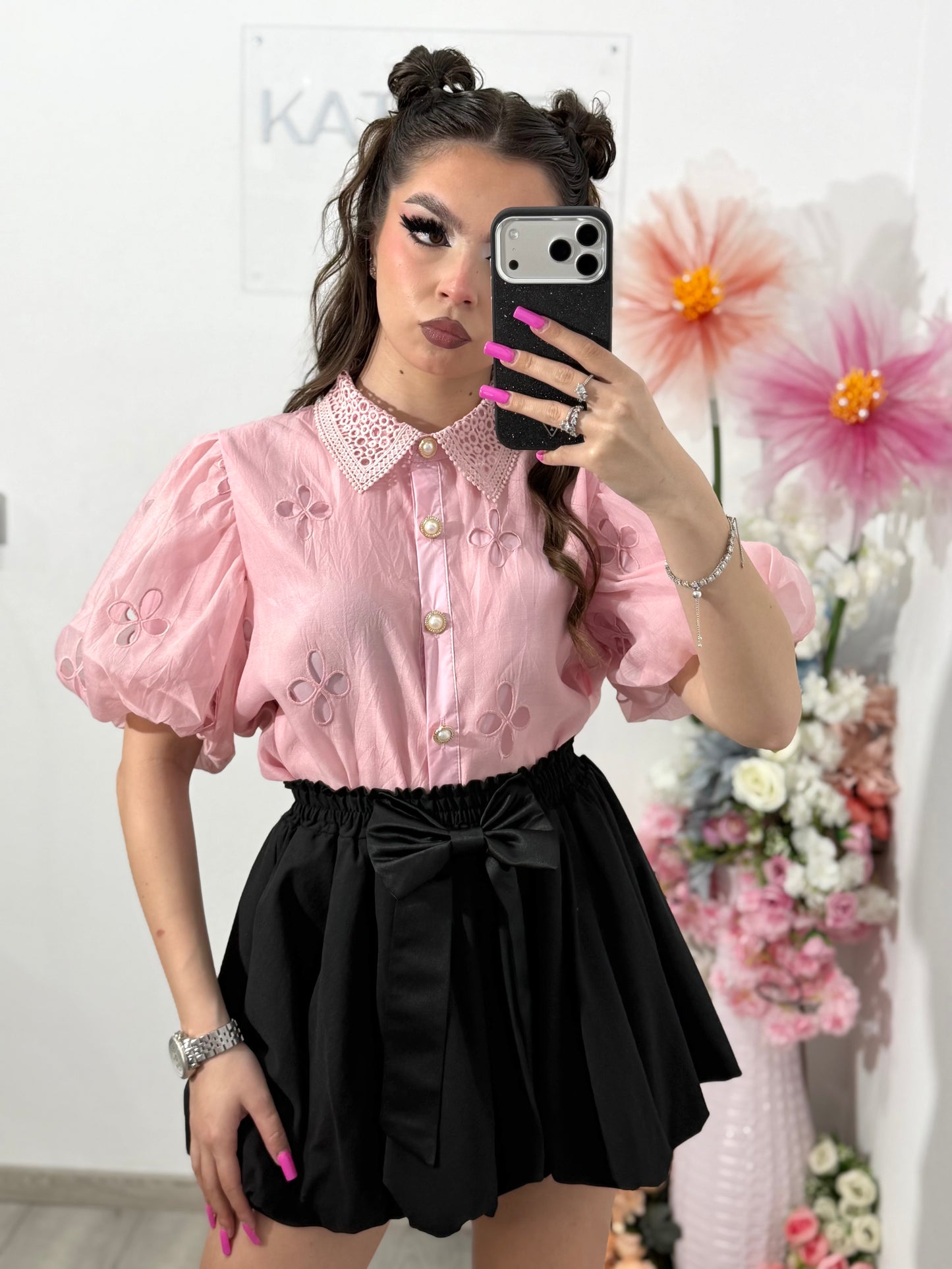 Cămașă elegantă MARIA roz