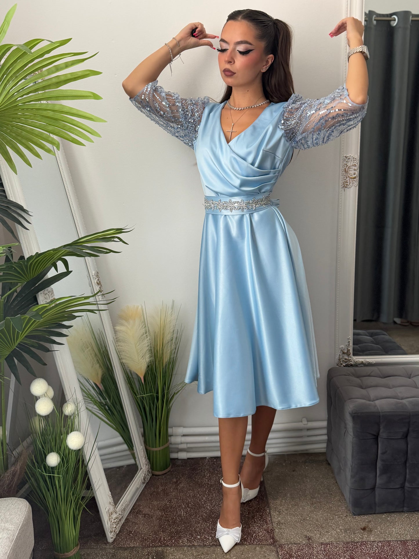 Rochie elegantă blue ADRIA