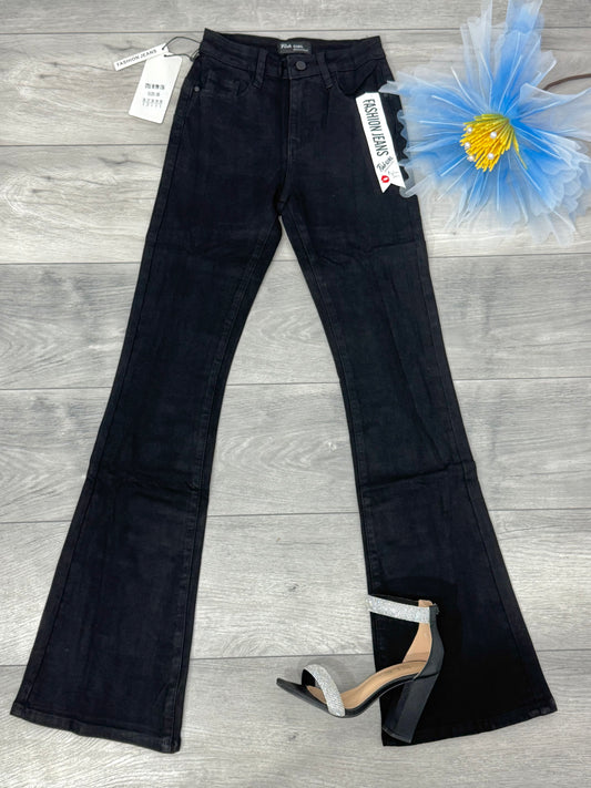 Jeans negri evazați Teodora