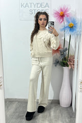 Compleu din tricot crem Annais