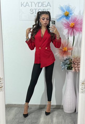 Sacou elegant roșu Nasia