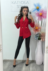 Sacou elegant roșu Nasia