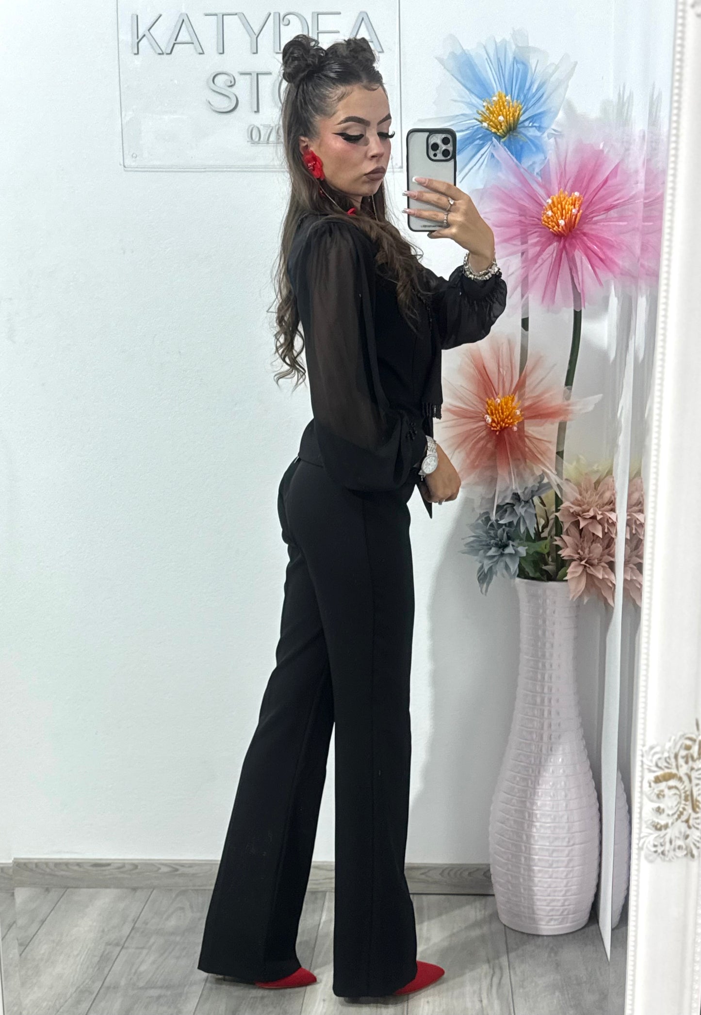 Costum elegant negru Ramona
