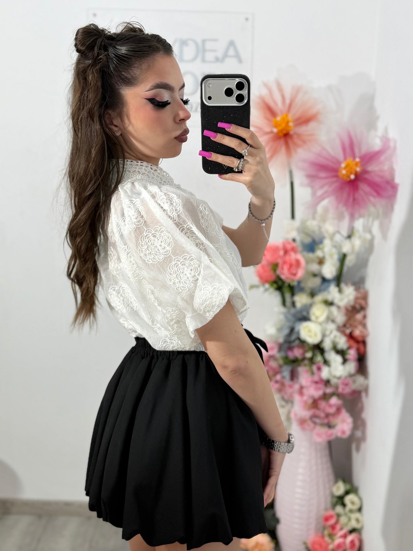 Cămașă elegantă ANAIS alba
